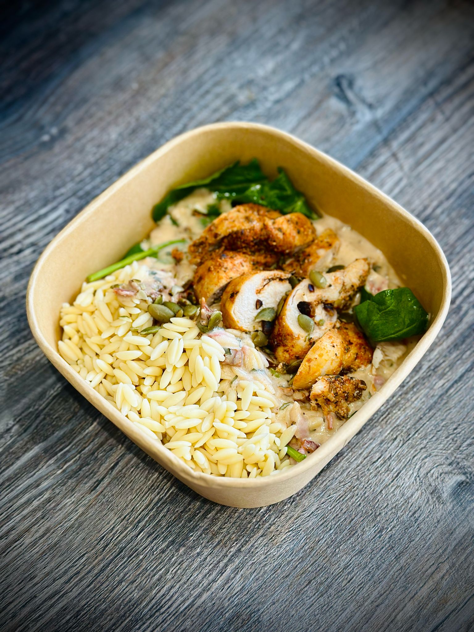 Creamy Sundried Tomato & Basil Chicken Orzo