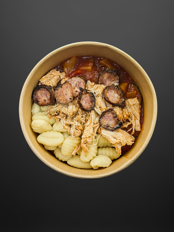Grilled Chicken,Sausage  & Summer Ratatouille Gnocchi