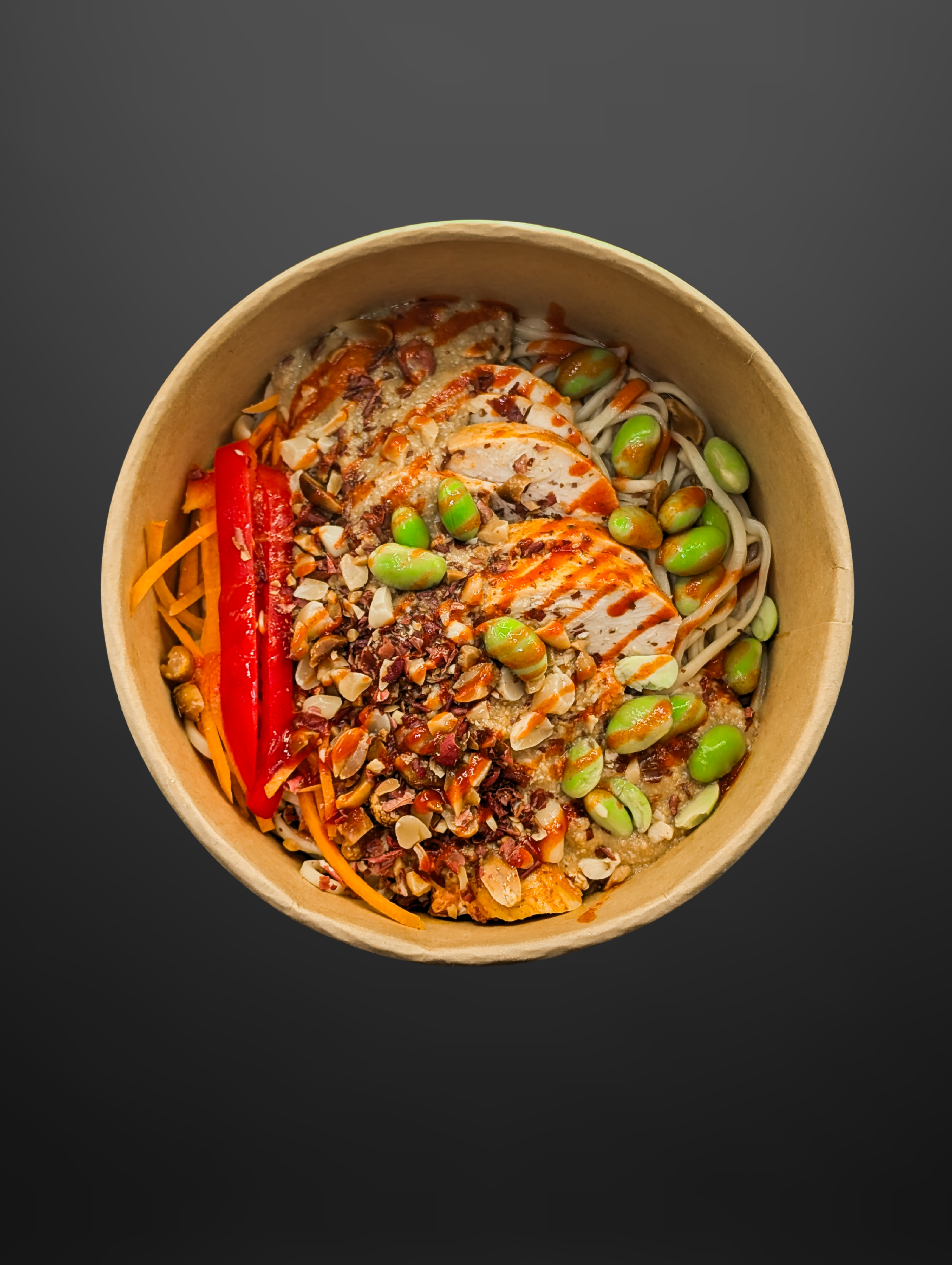 Peanut Butter & Sriracha Chicken Noodles