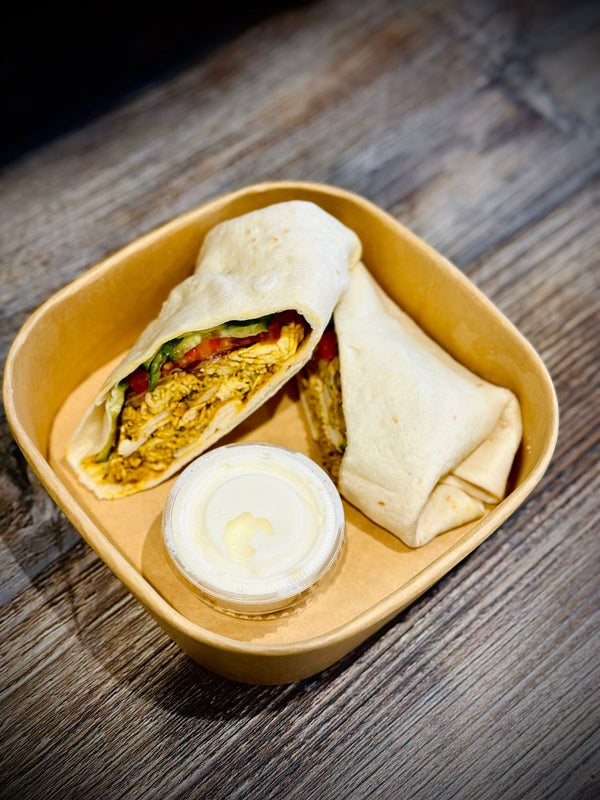 Shredded Chicken Shwarma Wrap