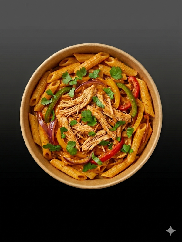 Creamy Chicken Fajitas Pasta