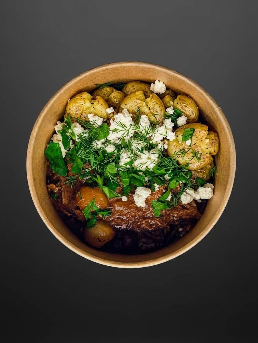 Greek Beef  Stifado Stew & New Baby Smashed Potatoes
